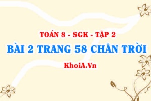 Bài 2 trang 58 Toán 8 Chân trời sáng tạo Tập 2